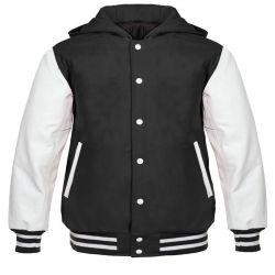 Varsity Hoody D.grey/white